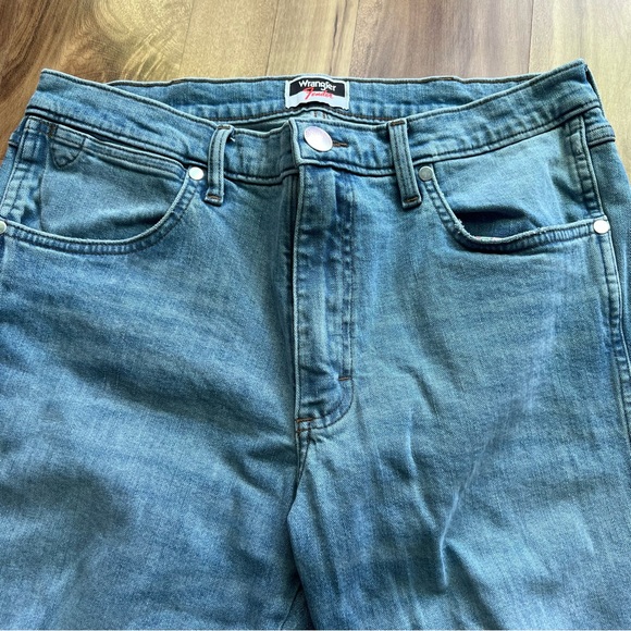 Wrangler Sky Blue Distressed Straight Jeans - Picture 12 of 13